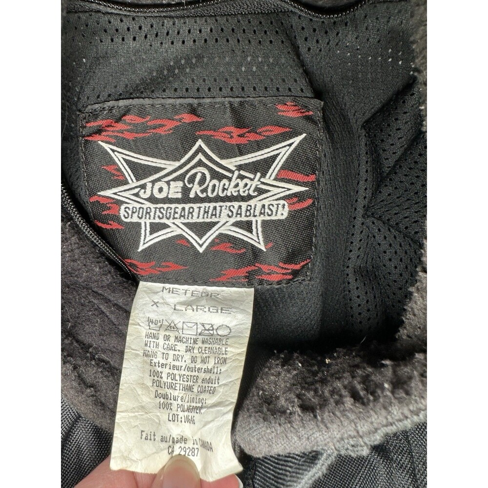 Joe Rocket Ballistic Series Motorcycle Jacket XL Black Padded Damaged See Pics